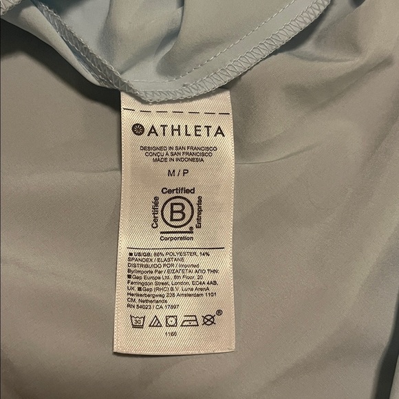 Athleta Breezeful Racerback Presidio Baby Blue Hi Lo Midi/Maxi Dress - M/P - Picture 8 of 9